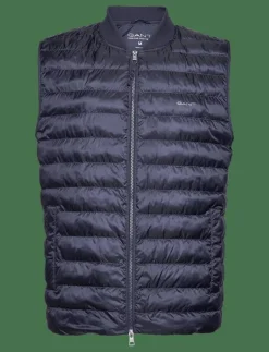GANT LIGHT PADDED BOMBER VEST - Västar EVENING BLUE Clearance