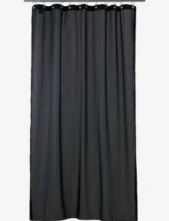 compliments Lines shower curtain w/eyelets 200 cm - Duschdraperier BLACK New