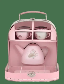 Little Dutch Fairy Garden Tea Set In Suitcase - Leksakskök & Tillbehör PINK New
