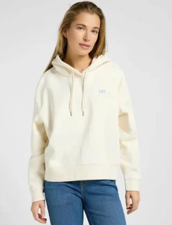 Lee Jeans LOGO HOODIE - Huvtröjor ECRU Sale
