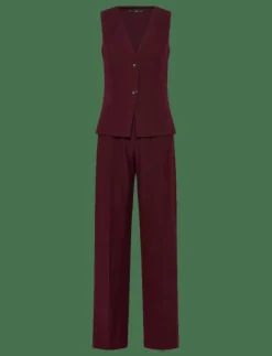 Mango Long suit-style jumpsuit - Jumpsuits DARK RED New