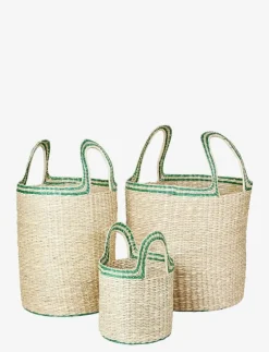Broste Copenhagen Lykke Basket - Förvaringskorgar NATURAL/JELLY GREEN Hot