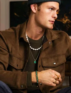 Men's Baroque Pearl Choker - Halsband|Nialaya Clearance