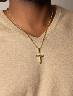 Men's Necklace with Crucifix Pendant - Halsband|Nialaya Discount