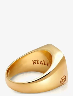 Men's Gold Signet Ring with Onyx - Ringar|Nialaya Sale
