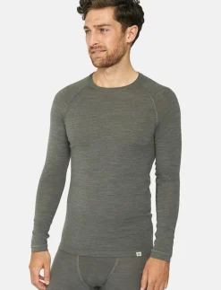 Danish Endurance Men's Merino Long Sleeved Shirt - Underställströja DARK GREY New