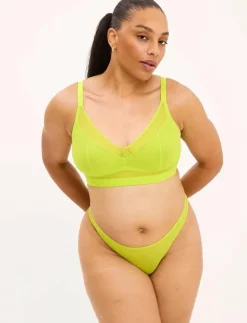 Understatement Underwear Mesh Thong - String ZESTY LIME Hot