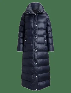 Lauren Ralph Lauren Metallic Funnelneck Down Maxicoat - Dunkappor DK NAVY New