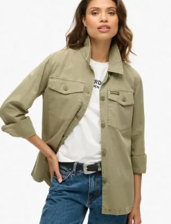Superdry MILITARY OVERSHIRT - Utilityjackor DARK SAGE GREEN Clearance