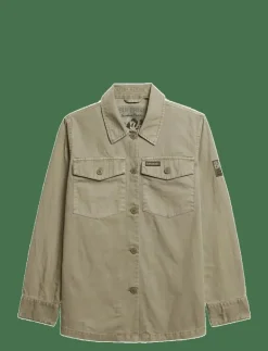 Superdry MILITARY OVERSHIRT - Utilityjackor DARK SAGE GREEN Clearance