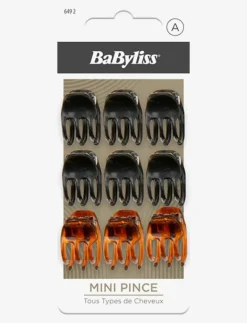 Mini jaw clips 9 pcs black/brown - Hårklämmor|Babyliss Paris Sale