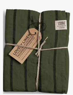 Lovely Linen MISTY TOWEL - Badrumstextilier STRIPE FOREST Outlet