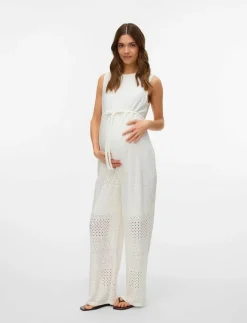 Mamalicious MLANGIA SL JRS JUMPSUIT - Jumpsuits SNOW WHITE Outlet