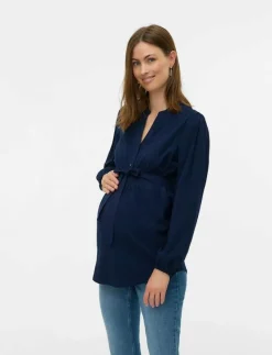 MLELVA LIA L/S WO TOP 2F - Långärmade blusar|Mamalicious Online