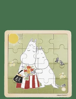 Barbo Toys Moomin - Wooden Square Puzzle - Hugs - Träpussel 1016 Outlet