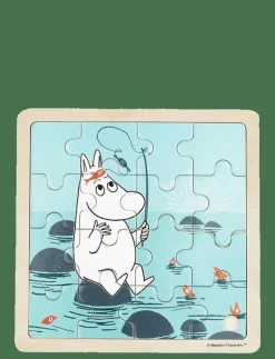 Barbo Toys Moomin - Wooden Square Puzzle - Fishing - Träpussel 1016 New