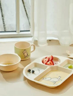 Moomin Mealtime Set with a 4 Room plate - Matdags|Barbo Toys New