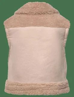 Minus MSAlda Faux Fur Vest - Vadderade västar SAND GRAY New