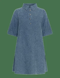 MSCH Copenhagen MSCHIbo 2/4 Dress - Skjortklänningar MID BLUE WASH