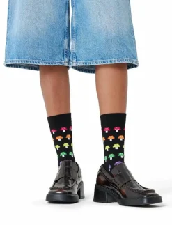 Happy Socks Mushroom Stripe Sock - Sockor BLACK Best