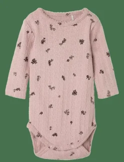 name it NBFLOWER LS BODY - Långärmad body BURNISHED LILAC Best