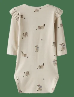 name it NBFTANNY LS BODY - Långärmad bodysuit PEYOTE MELANGE Sale