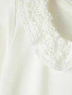 name it NBFTYLLA LS BODY NOOS - Långärmad body WHITE ALYSSUM Clearance