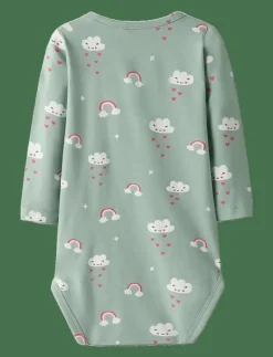 name it NBFVANDORA LS BODY BOX - Långärmad body JADEITE Online