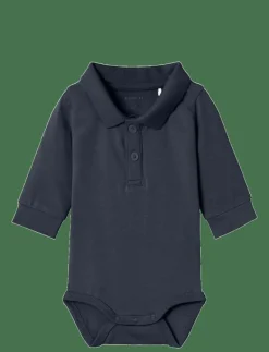 name it NBMHOLGER LS POLO BODY NOOS - Långärmad body DARK SAPPHIRE Discount
