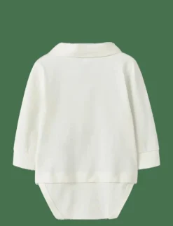 name it NBMNOLLER LS BODY - Långärmad body CLOUD DANCER New