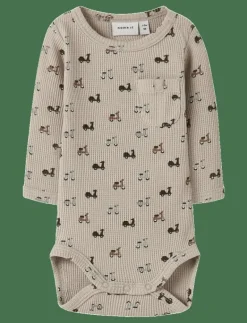 name it NBMNOOTER LS BODY - Långärmad body ISLAND FOSSIL