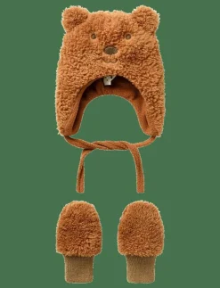 name it NBNMATUTA TEDDY SET3 - Babymössor BROWN SUGAR Hot