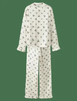 LMTD NLFBOW SATIN PYJAMAS - Set ANTIQUE WHITE Discount
