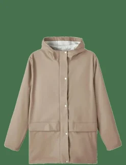 LMTD NLNDRY10 LONG RAIN JACKET FO - Jackor MOCHA MERINGUE New