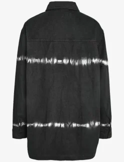NOISY MAY NMALVA L/S TIE DIE DENIM SHACKET VI490BL - Jeansjackor BLACK New