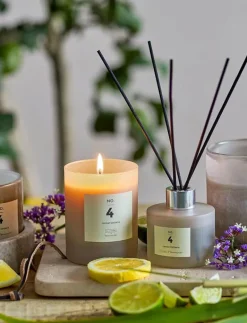 Bloomingville NO.4-Lemon Verbena Scent Candle - Blockljus NATURAL Discount