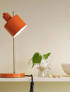 Dyberg Larsen Ocean orange/ messing bordlampe - Bordslampor ORANGE/ BRASS Discount