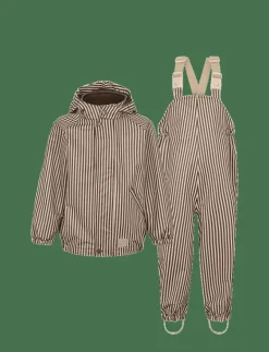 MarMar Copenhagen Oddy Set - Regnställ BROWN STRIPE New