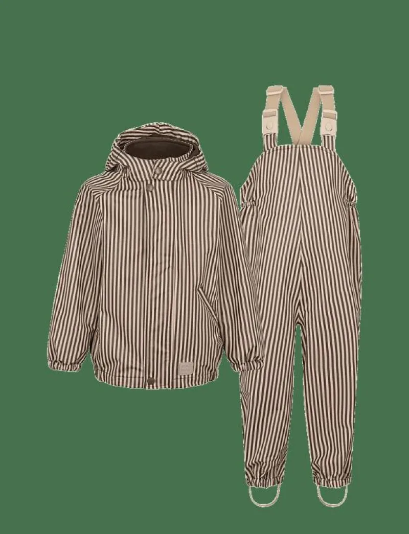 MarMar Copenhagen Oddy Set - Regnställ BROWN STRIPE New