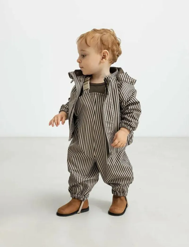 MarMar Copenhagen Oddy Set - Regnställ BROWN STRIPE New