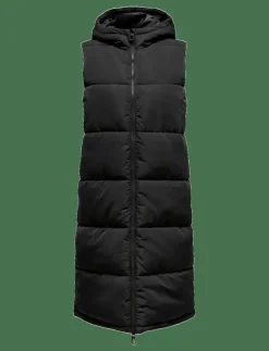 ONLY ONLALINA LONG WAISTCOAT OTW NOOS - Vadderade västar BLACK Hot