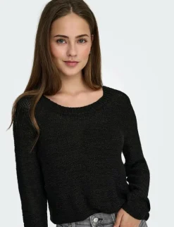 ONLY ONLGEENA XO L/S PULLOVER KNT NOOS - Tröjor BLACK Clearance