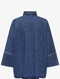 ONLY ONLGRACE 3/4 DNM SHIRT CRO NOOS - Jeansskjortor MEDIUM BLUE DENIM