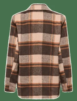 ONLY ONLIMMY LIFE CHECK BLAZER OTW - Enkelknäppta kavajer SILVER MINK Hot