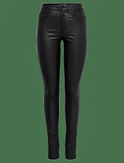 ONLY ONLROYAL LIFE HW SK ROCK COATED PIM NOOS - Skinnbyxor BLACK New