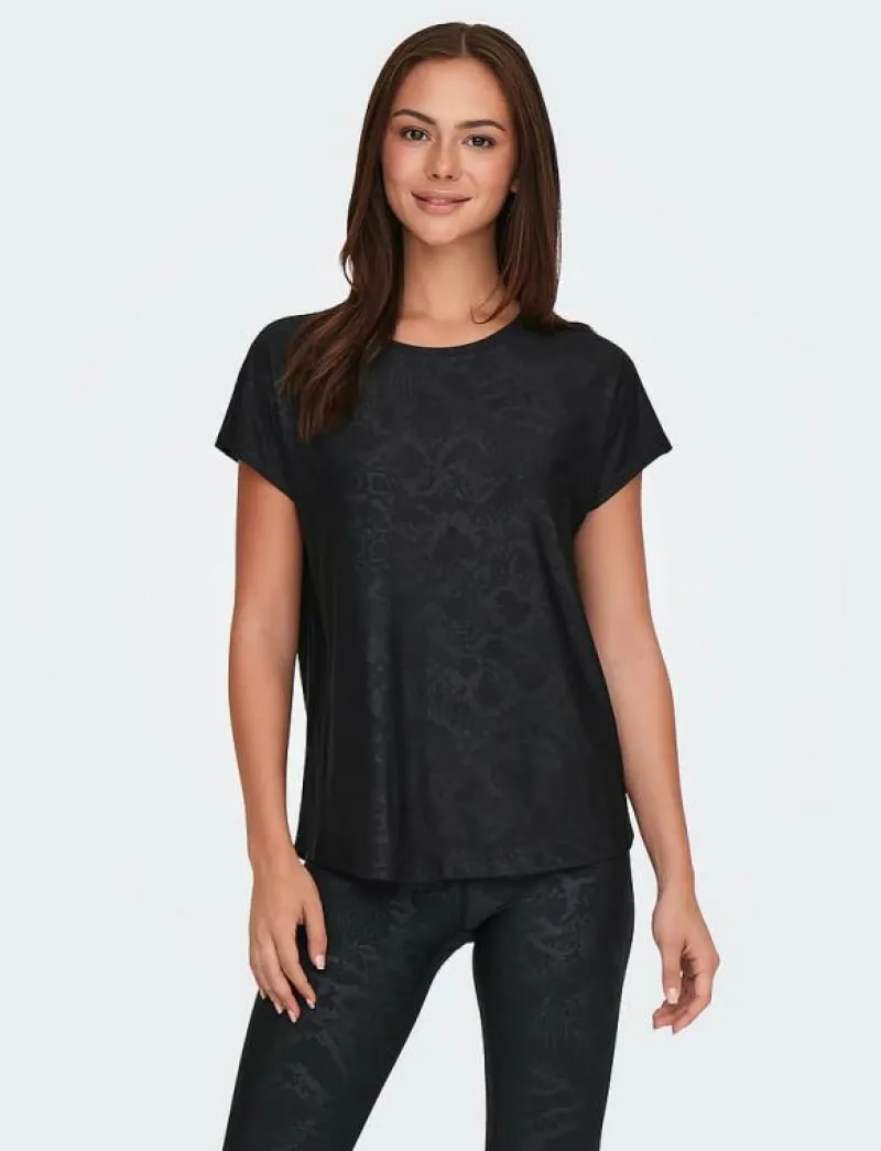 Only Play ONPAUB-SNAKE LIFE ON SS BAT LOOSE TEE - T-Shirts BLACK Discount