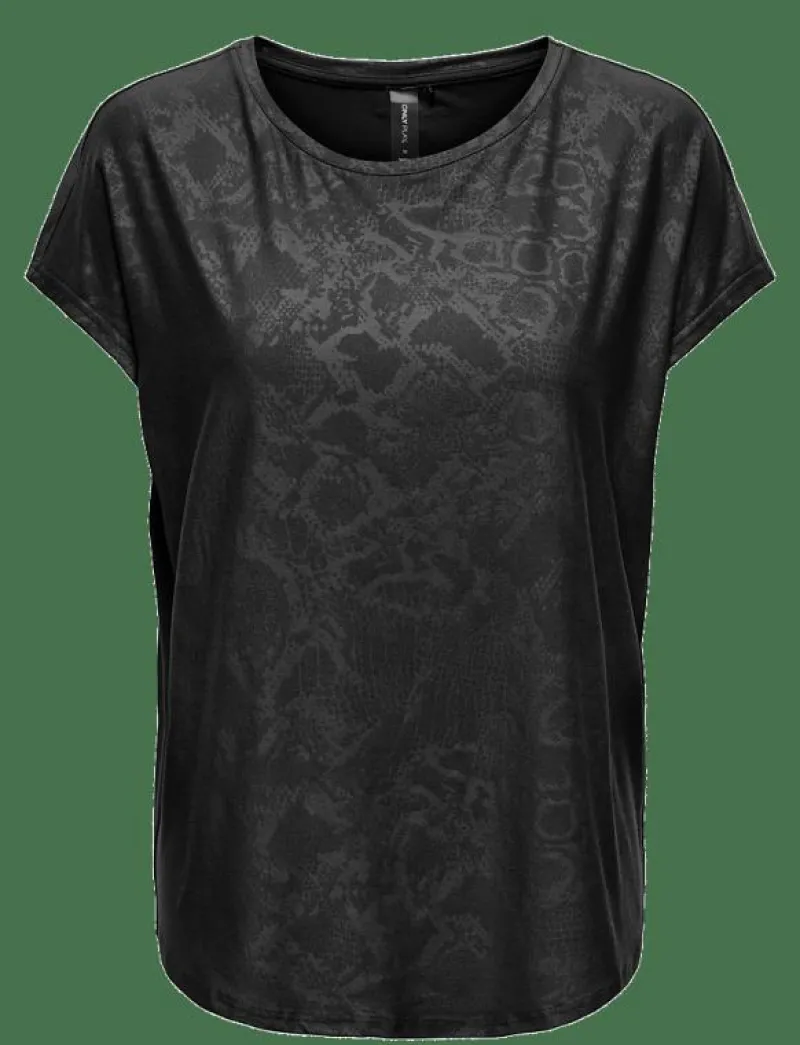 Only Play ONPAUB-SNAKE LIFE ON SS BAT LOOSE TEE - T-Shirts BLACK Discount