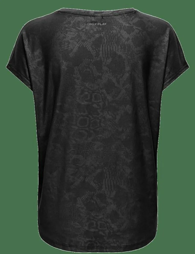 Only Play ONPAUB-SNAKE LIFE ON SS BAT LOOSE TEE - T-Shirts BLACK Discount