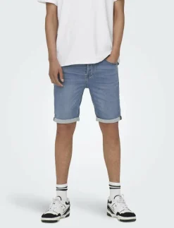 ONLY & SONS ONSPLY JOG MB 8584 PIM DNM SHORTS NOOS - Jeansshorts BLUE DENIM Outlet