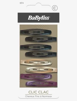 Babyliss Paris Oval snap clips 8PK - Håraccessoarer CLEAR Online